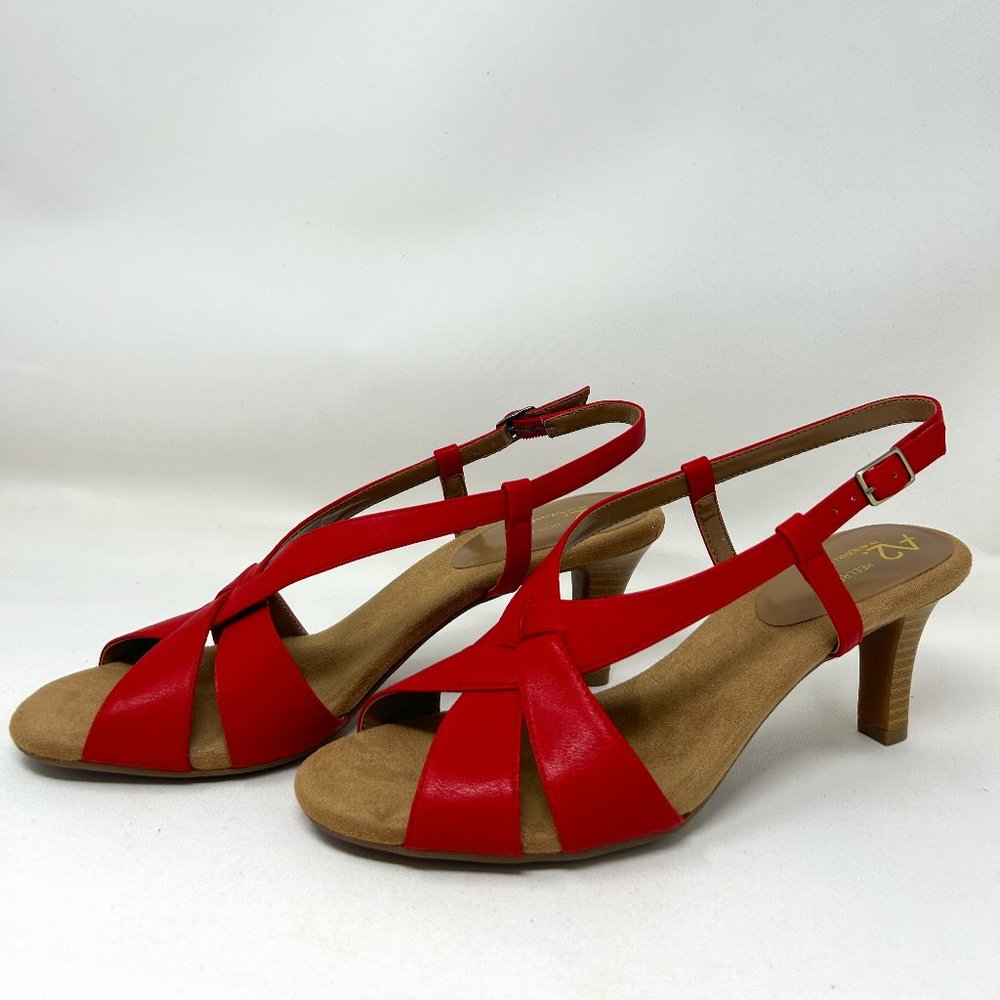 Aerosoles - Women's Passcode Heeled Sandal RED NEW in Box Fast Shipping!